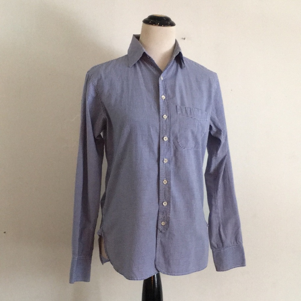 Rag & Bone Blue and White Checkered Button-Up Shirt
: Sz S